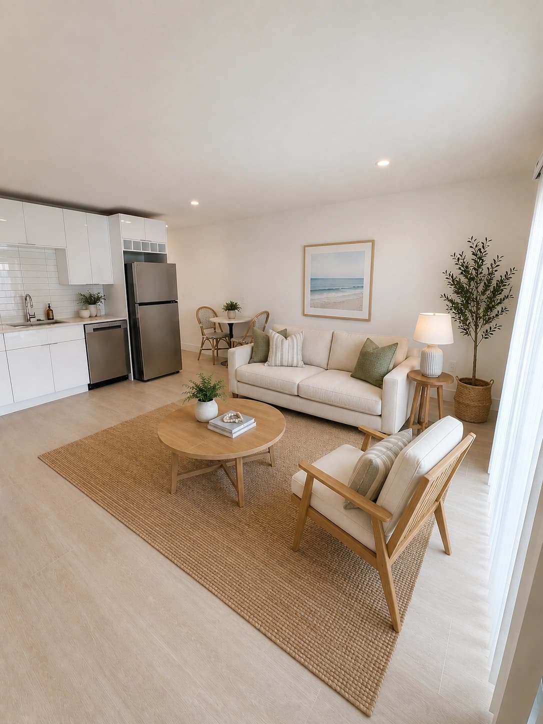 shoreline living room staged